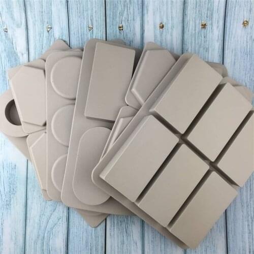 Round Rectangle Shaped Silicone Mold Ice Mold Aromatherapy Wax Plaster Model Gift Tool Environmentally Friendly
