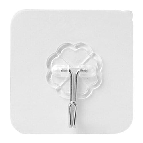 Quality 20Pcs Hook Strong Transparent Suction Wall Sucker Hanger Waterproof Adhesive Heavy Load Rack Stainless Steel Hook