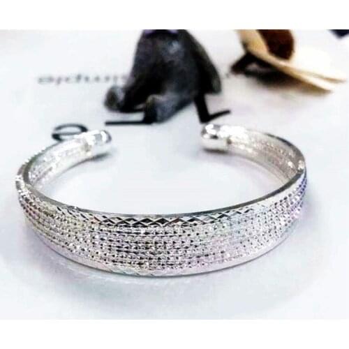 Sole Memory Fashion Starry Delicate Original Sweet Romantic 925 Sterling Silver Female Resizable Bangles SBR168