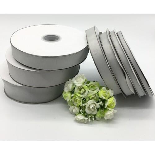 5Yards Silver gray 6mm 10mm 15mm 20mm 25mm 38mm 50mm Wide Monochrome Grosgrain Ribbon Hair Bows Wedding DIY Crafts