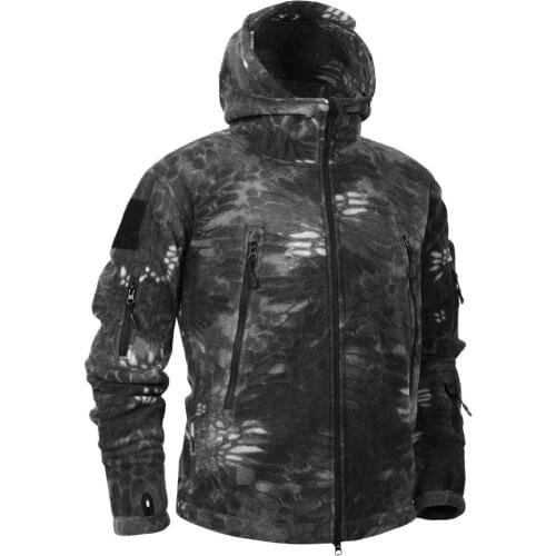 Autumn Winter Military Fleece Camouflage Tactical Mens Clothing Polar Warm Multicam Army Men Coat Outwear Hoodie