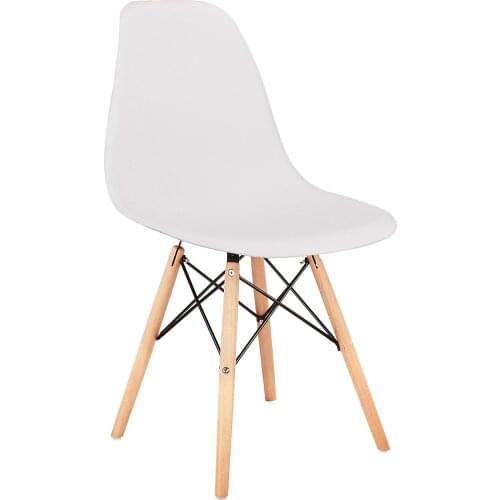 4-piece set modern style dining chair mid-century white modern chair plastic chair kitchen dining bedroom living room chair