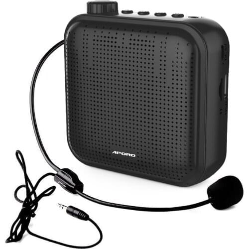 New 12W Wearable Megaphone 1200 MAh Portable Voice Amplifier for Teaching Promotion Tourist Guide Mini Wired Headset Microphone