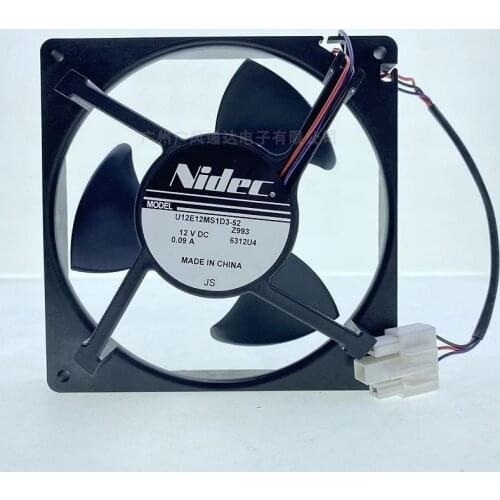 New Nidec u12e12ms1d3 DC 120 * 120 * 20mm12v0.09a refrigerator fan mute