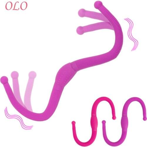 OLO 12 Speed Double Head Flexible Strapon Dildo Vibrators Vaginal massager G spot Erotic Anal Sex Toy for Women Lesbian