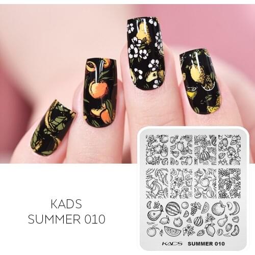 Various Fruit Nail Stamping Plate Lemon Watermelon Strawberry Pattern Design Nail Art Stamp Template Image Printing Stencil Tool