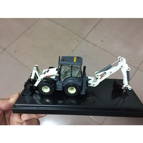 Rare Komatsu D70 Centre Pivot Backhoe Loader White 1/50 Scale Die-Cast Model