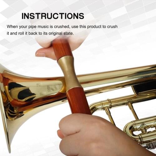 Hand-held Wooden Handle Pressure Roller Pipe Sheet Metal Repair Tools Saxophone Trumpet Trombone Sheet Metal Repair Tools