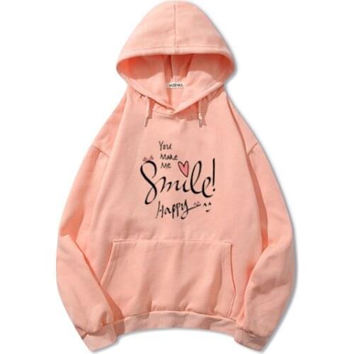 Letter Hoodie Harajuku Oversized Sweatshirt Pullover Cotton Streetwear Best Friend Sweatshirt Women Winter Hoodies Aesthetic Top