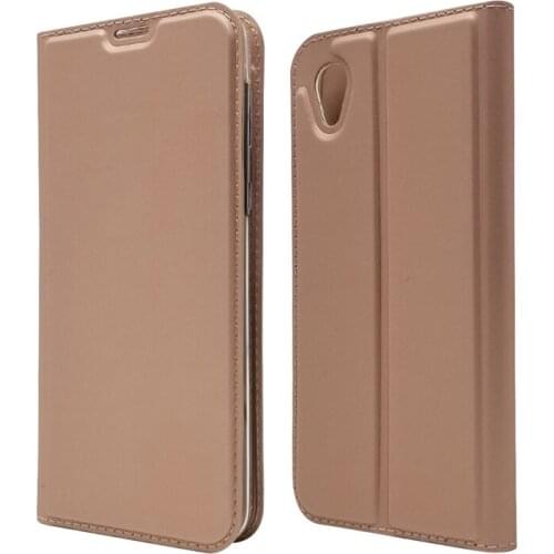 Ultra Slim Magnetic Case For Sharp Aquos sense2 SH-01L Flip Stand Cover with card slots Fundas Protective Shell