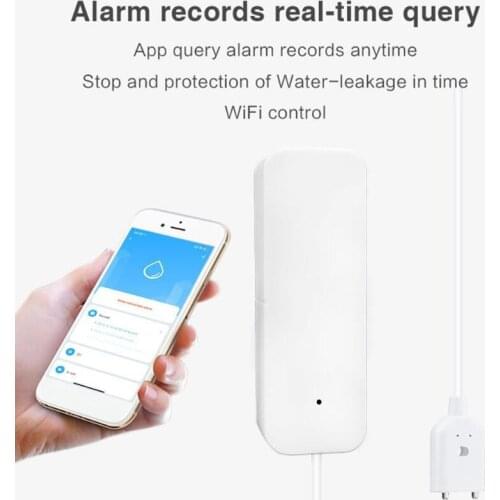 Wifi water flood detector tuya tuya smart wireless water leak alarm mobile phone APP detection