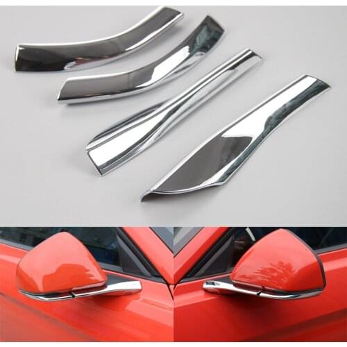 YAQUICKA 4x Auto Exterior Side Rearview Mirror Pedestal Holder Strip Trim Car-styling Cover For Ford Mustang 2015-2017 Accessory