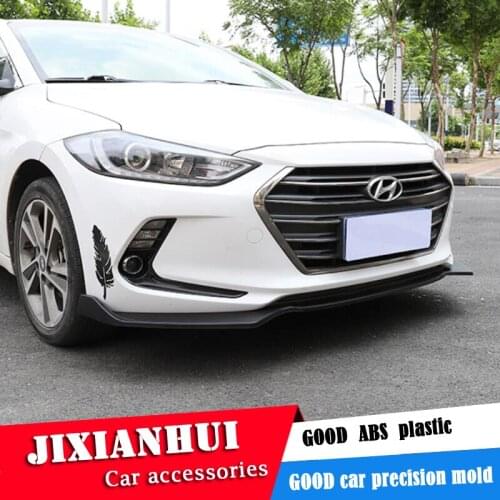 For Elantra Body kit spoiler 2016-2018 For Hyundai Elantra BK ABS Rear lip rear spoiler front Bumper Diffuser Bumpers Protector