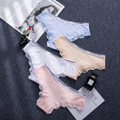 Women Panties Sexy Lace Panties Seamless Cotton Comfort Low Waist Lingerie Breathable Panty Sexy Briefs Female Underwear