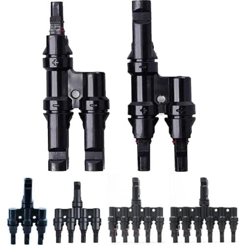 1 Pair Male/Female 2 in1 / 3 in1 / 4 in1 / 5 in1 Solar Panel Y Connector Adapter Cable for in Parallel Connecting Solar System
