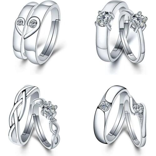 1pcs Lovers Fashion Rings Men and Women Party Favors Gift for Girlfriend Bracelet Valentines Gifts for Wedding Souvenir Party