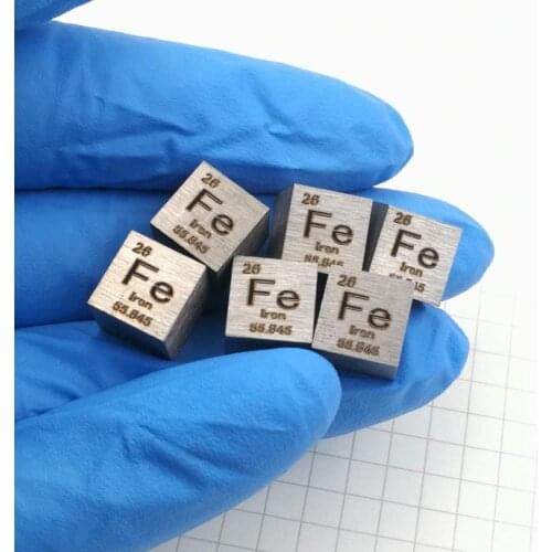 10mm Fe≥99.99% Iron Fe Cube Periodic Table Of Elements Cube Hand Made Science Educational DIY Crafts Display
