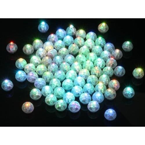 100Pcs/lot Round Ball Tumbler LED Balloon Lights Mini Flash Luminous Lamps for Lantern Bar Christmas Wedding Party Decoration