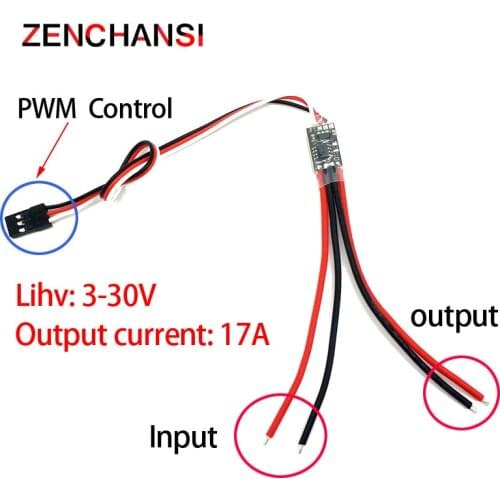 17A Electronic Switch PWM 3-30V Input and Output for RC FPV Models Airplane Led Light Controller Engine Switch Interruptor