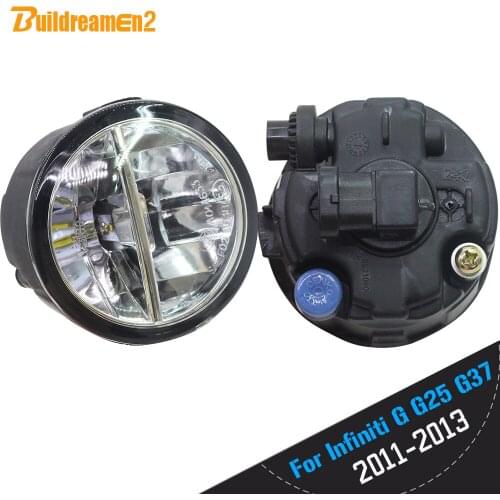 Buildreamen2 For Infiniti G G25 G37 2011 2012 2013 Car Styling LED Lamp 4000LM Fog Light Daytime Running Light DRL 12V 2 Pieces