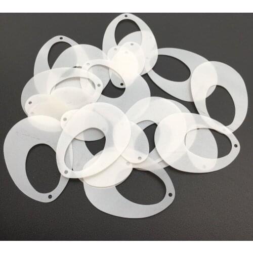 50g Hologram Flat Oval Egg Earring Shape PVC Loose Sequins Paillettes Sewing Wedding Craft&Decoration For Cloth Dull White