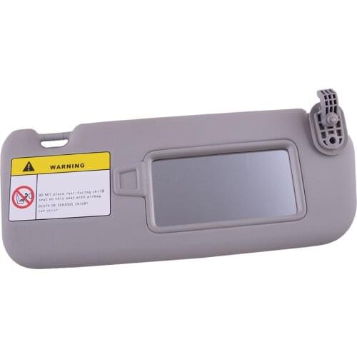 Car Grey Front Right Passenger Side Sun Visor With Makeup Mirror Fit For Hyundai Elantra AD 2017 2018 2019