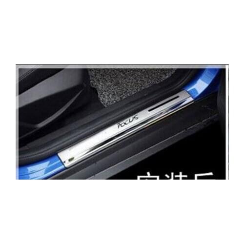 Car Styling for Ford Focus 2 mk2 accessories 2005 2006-2009 2011 stianlesssteel auto door sill protector scuff plate sills guard