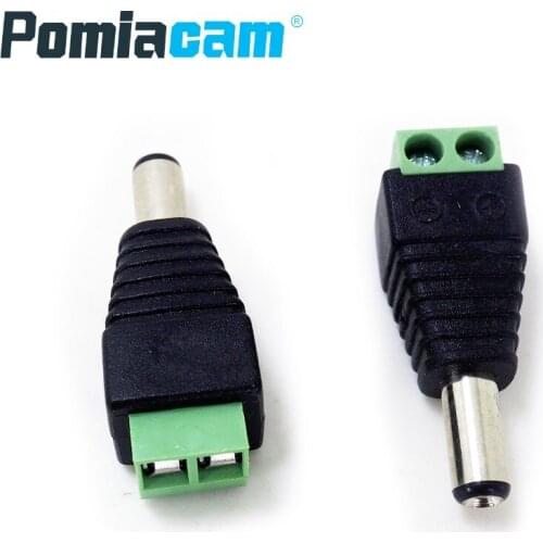 B-G3 100pcs/lot 5.5 x 2.1mm DC Power Male Jack Connector Plug DC Male Adapter Plug Connector for CCTV Camera