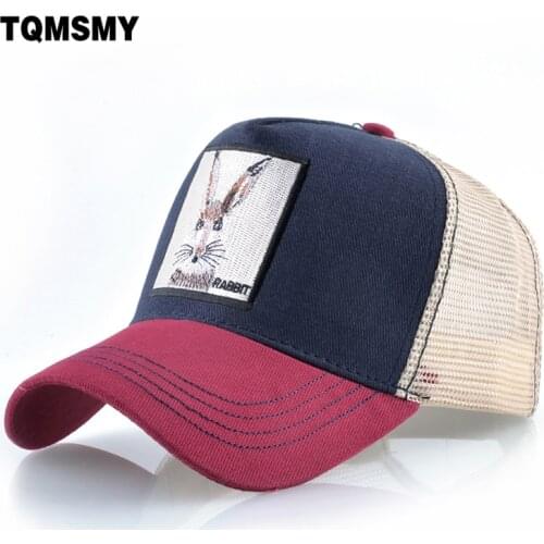 Long-eared rabbit Embroidered pattern Baseball Cap men Mesh Snapback cap summer sun hats for women Hip Hop cap Visor Trucker Hat