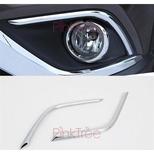 For Mitsubishi Outlander 2019 Chrome Car Front Headlight Fog Lamp Cover Trim Car Styling Accessories