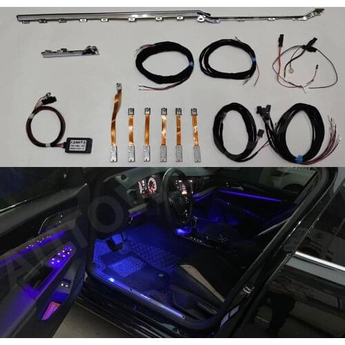 For VW-Passat B8 30 color ambient light upgrade whole car light Door LED source Mul-ti color breathing mode Neon Atmosphere