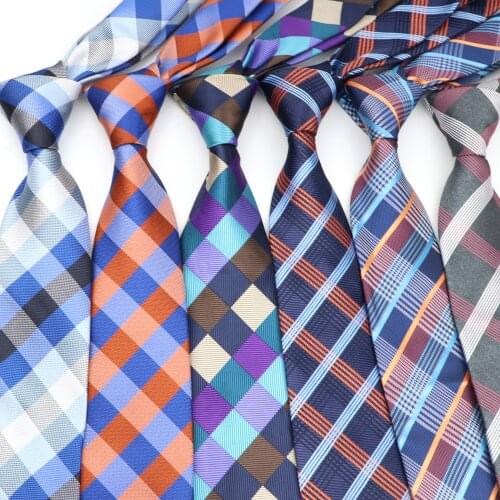 New Classic Mens Ties Neck Ties 8cm Plaid Striped Ties for Men Formal Business Luxury Wedding Party Suit Neckties Gravatas