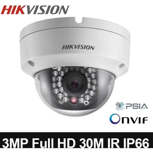 Hikvision DS-2CD2132F-IS 3MP 4 mm IR Fixed Focal Lens Dome Camera HD Waterproof Security Network Cctv IP Camera POE