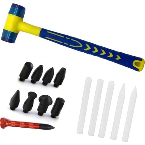 Tap Down Pen Car Dent Removal Auto Repair Tool 25mm Rubber Hammer White Nylon Tap Pen 5 Pcs Tapper Down Pen Tools