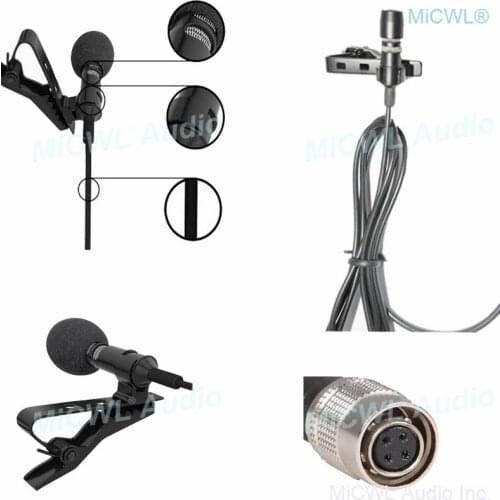 Cardioid Clip-On Lavalier Microphone For Audio-Technica Wireless New Version 2m Wire MiCWL AT60