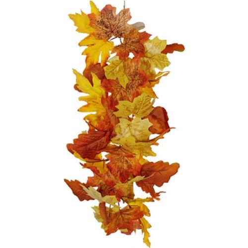 Maple Leaf Ornaments Green Ivy Wreath 1pcs 55cm Artificial Home Decoration Fake Nachahmung Ahornblatt Halloween Wandbehang