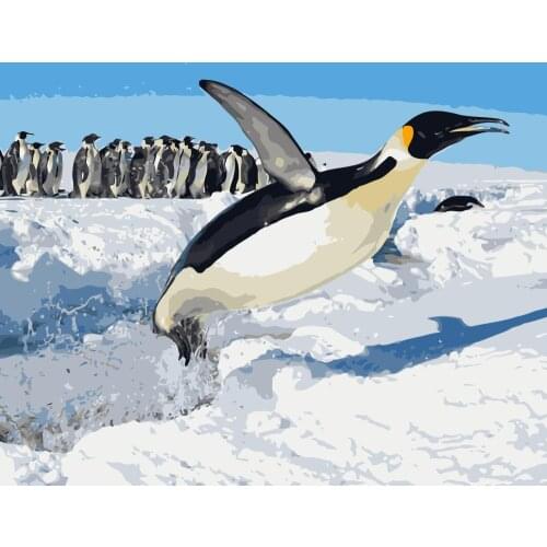 MaHuaf-j455 Snow geese in flight DIY Painting Kit Paint By Numbers Kit DIY Oil Painting On Canvas Gifts Wall Art