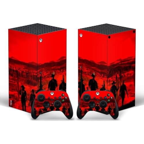 Red Dead Redemption Style Xbox Series X Skin Sticker for Console & 2 Controllers Decal Vinyl Protective Skins Style 1