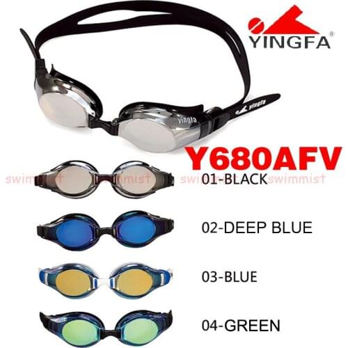 NEW YINGFA Y680AFV PROFESSIONAL SWIMMING GOGGLES FOR COMPETITION TRAINING RACING ANTI-FOG UV PROTECTION BLACK BLUE ORANGE YELLOW