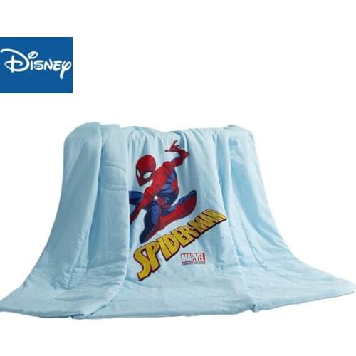 Spider man thin comforter disney Cartoon summer polyester quilt cover child bedroom decor soft blanket kids bedspread promotion