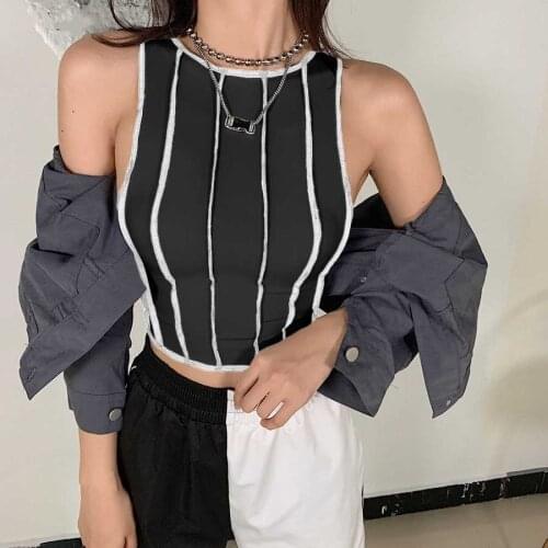 Autumn Casual Slim Tank Top Women Fashion Patchwork Sleeveless Vest Clothing Streetwear Ladies Knitted Tops 2021 New