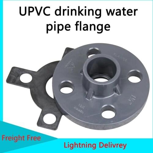 UPVC drinking water pipe flange Flange Pipe Connector Hose Adapter Hardware Fittings Tube Parts Slip Socket Flanges 1 Pcs