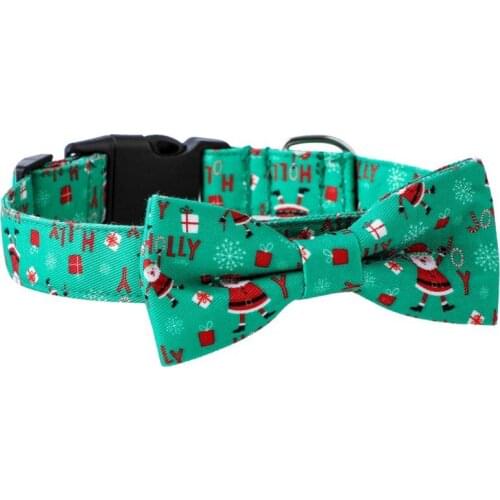 A Christmas Snowflake Cats and Dogs Collar Adjutable Nylon Dog Collar Personalized Collar Pet Dog Printing Collars