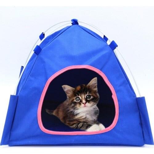 Pet 4 Corners Collapsible Sunscreen Waterproof Oxford Cloth Shelter Tent Riding Portable Pet Outdoor Indoor House For Cats Dogs