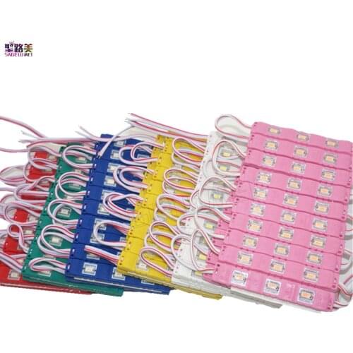 20pcs super bright led modules DC12V waterproof 5730 3LEDs Injection molding LED lighting white/red/green/blue/Yellow/Pink/Warm