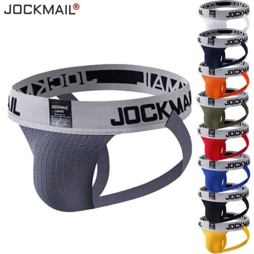 JOCKMAIL Men Tanga Hombre New Mesh Stretch Crochet 9 Colors Sexy Underwear Large Size Jockstrap 3PCS ropa Interior Hombre Gay