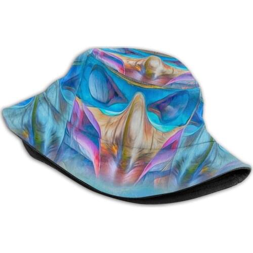Supernatural Thun Rd Pattern Design Printed Travel Bucket Hats Thun Rd North American First Nations Face Face Supernatural
