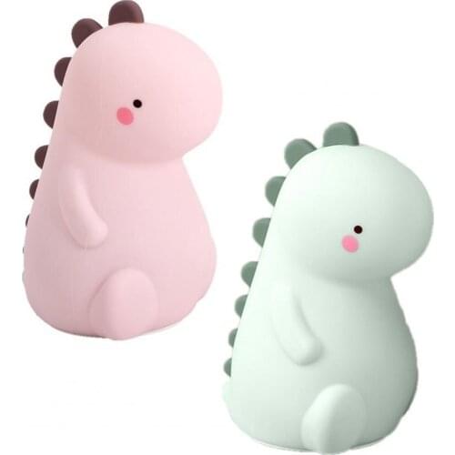Light Bulb Tap Control Room Decor Silicone Dinosaur Touch Sensor Night Light for Study LED Night Light Lamp Soft Silicon Lamp