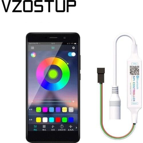 WS2812B LED Pixel Lights Controller Bluetooth APP Music Control for DC5-24V Dream Color WS2811 SK6812 Flexible Tape Light