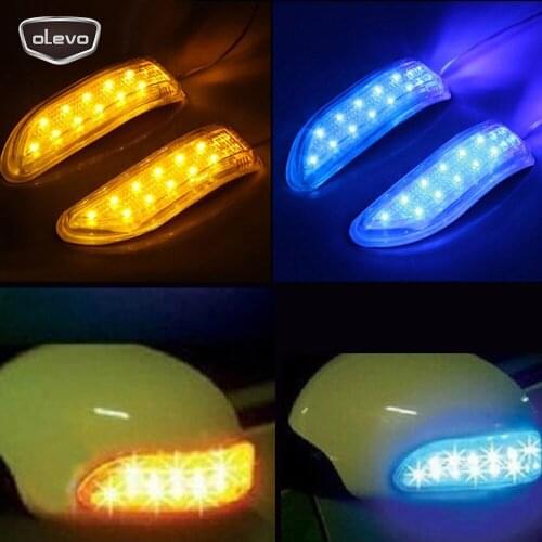 2PCS 13LED Turn Signal Lights 12V Car Light Led Light Bar Auto Accessories Car Turn Signal Lights Rearview Mirror Indicator Lamp